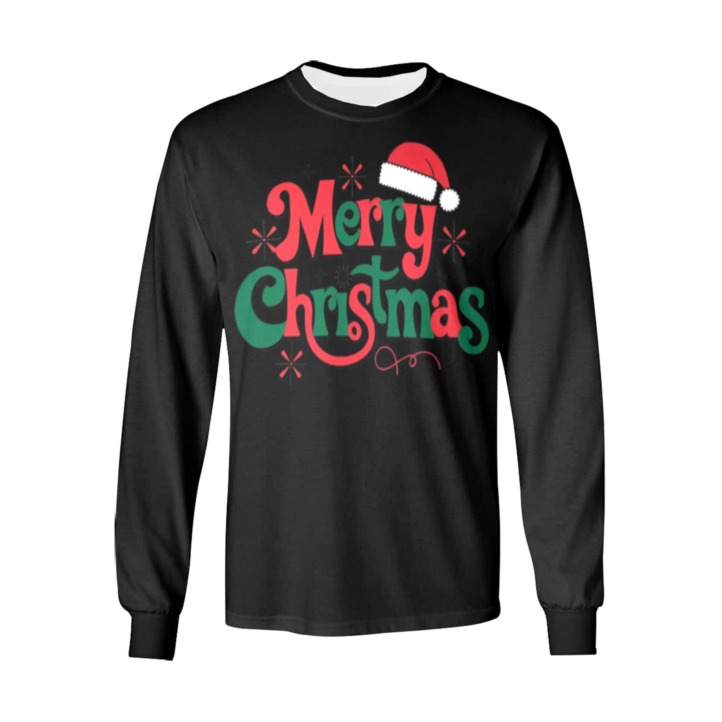 🎄“Resting Grinch Face” Long Sleeve Tee – Men’s Christmas Mischief Shirt - MENS CHRISTMAS SHIRTS - Men's Long Sleeve T-shirt (GRINCH CHRISTMAS SHIRTS)