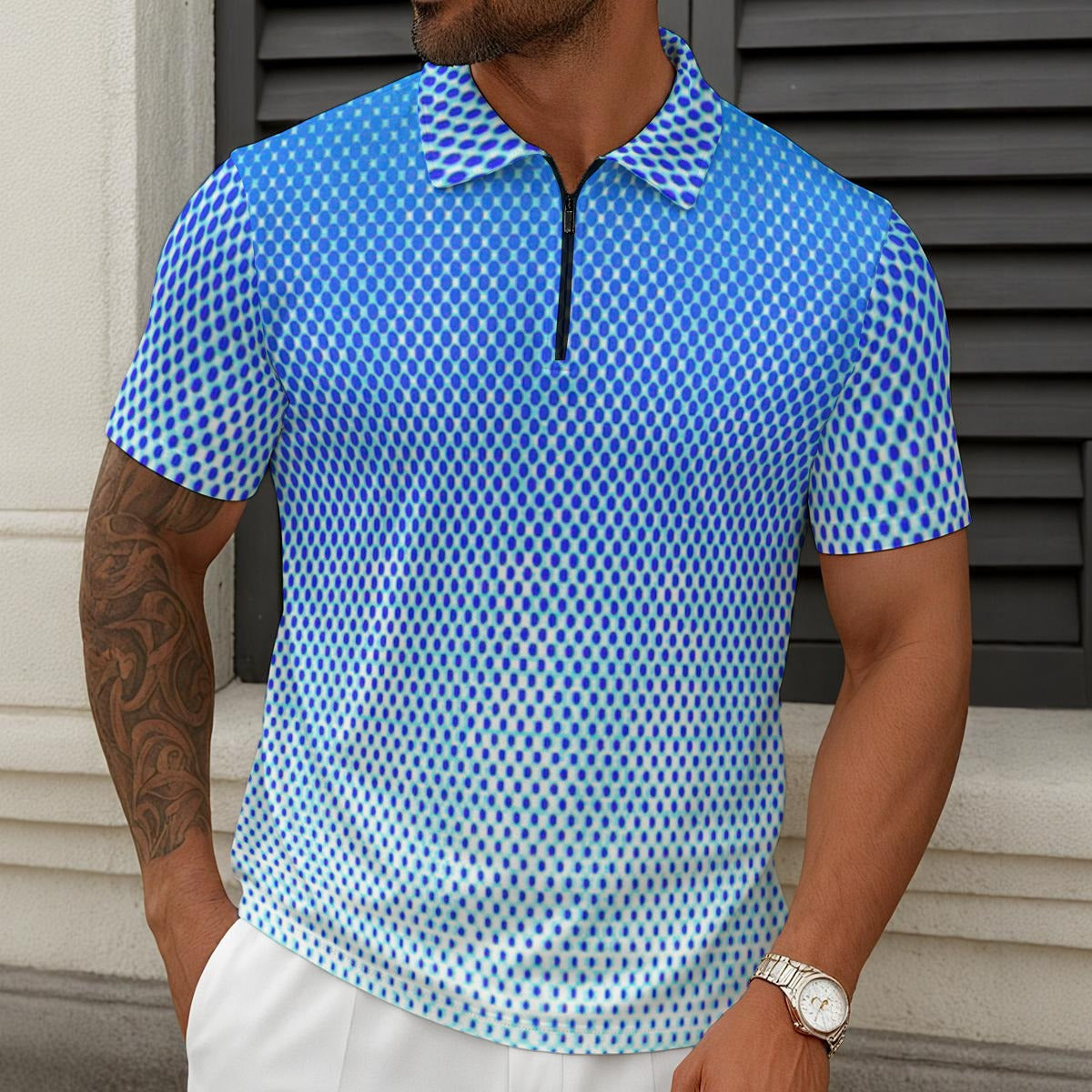 MEN'S ZIP POLO