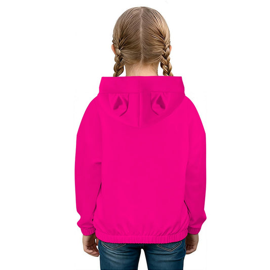 Labubu Hot Pink Kid’s Borg Sweatshirt With Ear