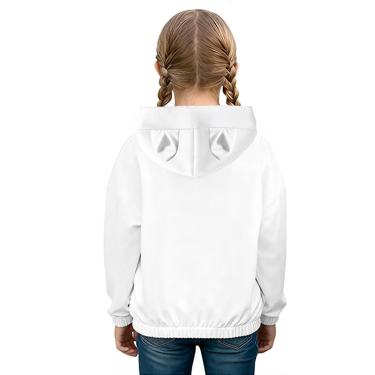 Labubu Trio White Kid’s Borg Sweatshirt With Ear