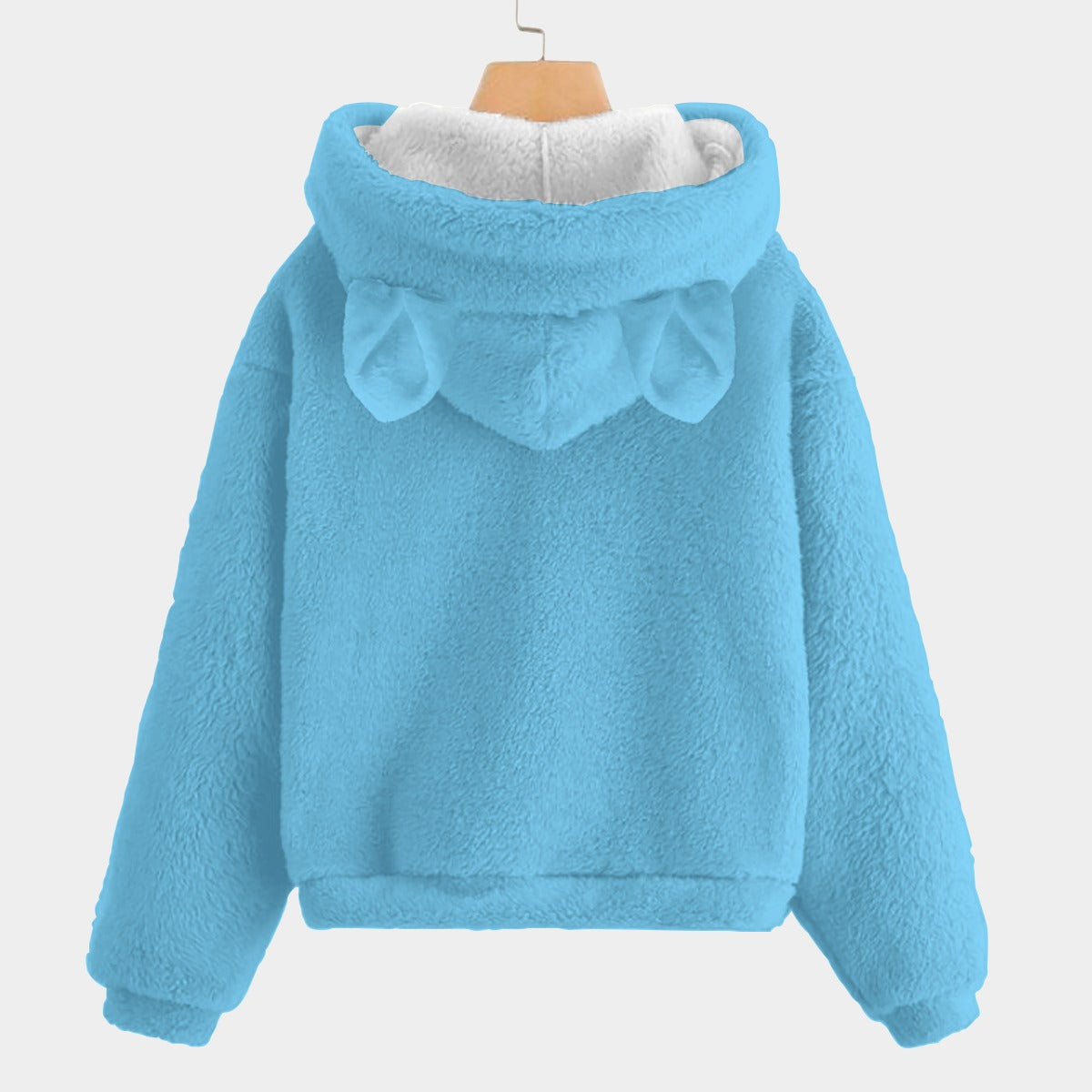 Labubu Exclusive Design Kid’s Borg Fleece Sweatshirt With Ear (Baby Blue)