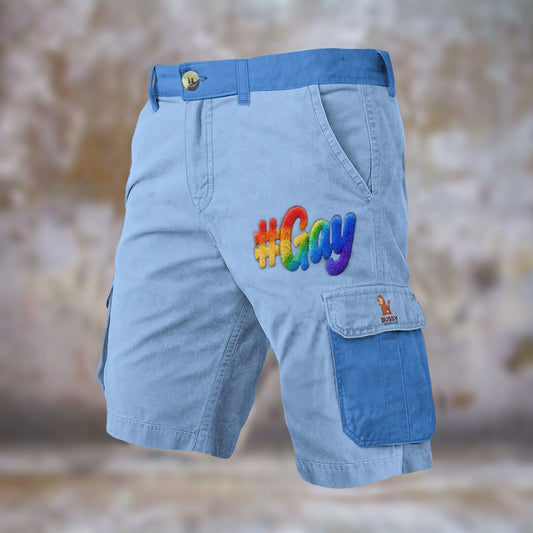 #Gay Men's Cargo Shorts