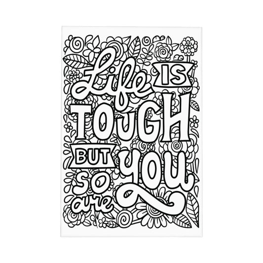 READY TO PAINT Graphic Framed Canvas Painting Framed Canvas Painting (2:3) (Vertical)
