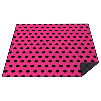 Outdoor Beach/Picnic Blanket Polka Dot Designs (HOT PINK)