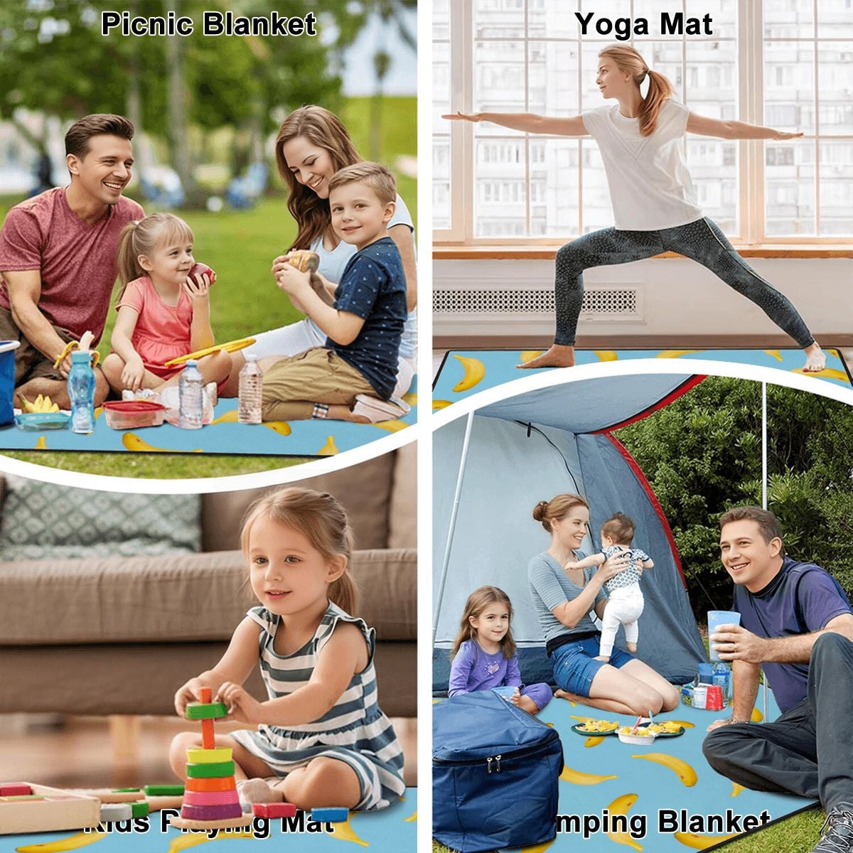 Bananana Design Outdoor Picnic Blanket