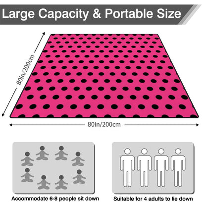 Outdoor Beach/Picnic Blanket Polka Dot Designs (HOT PINK)