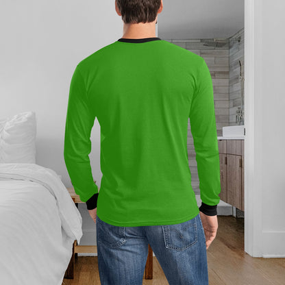 🎄“Resting Grinch Face” Long Sleeve Tee – Men’s Christmas Mischief Shirt - MENS CHRISTMAS SHIRTS  - Men's Long Sleeve T-shirt (GRINCH CHRISTMAS SHIRTS)