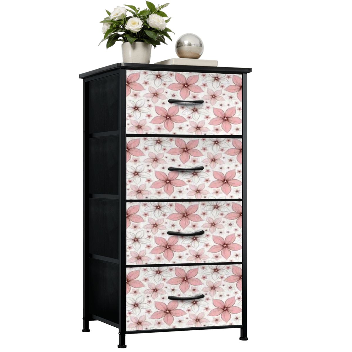 4-Drawer Dresser (Made in USA) Floral Bedroom Dresser