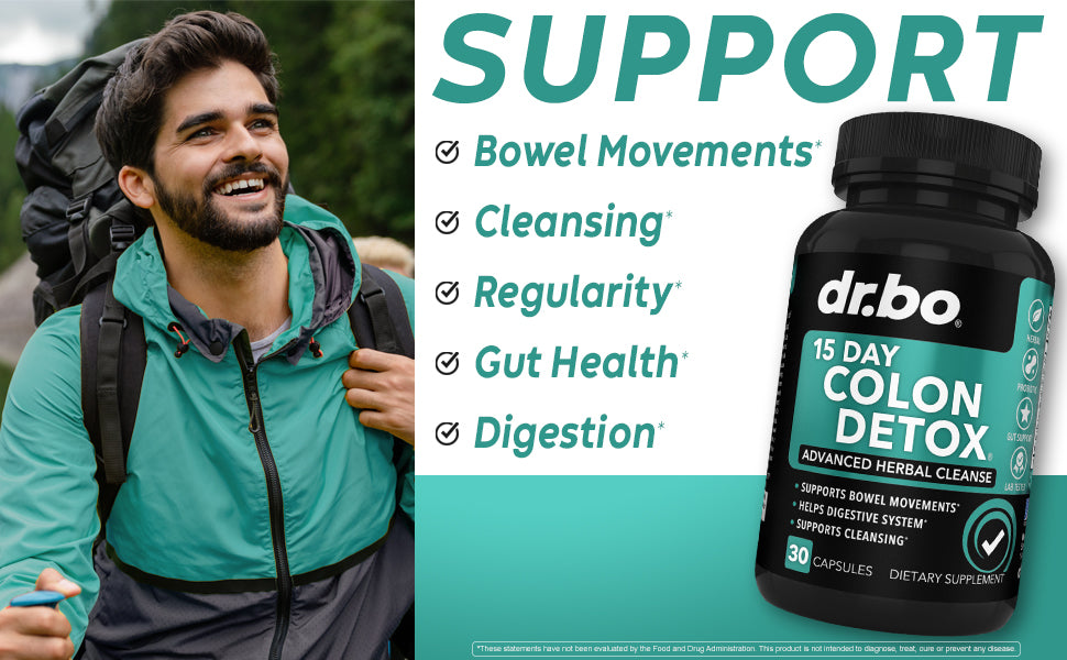 Colon Cleanser Detox for Weight Flush - 15 Day Intestinal Cleanse Pills &amp; Probiotic - Fast Natural Laxative for Constipation Relief - Bowel Movement Supplements for Stomach Bloating, Gut Loss Support