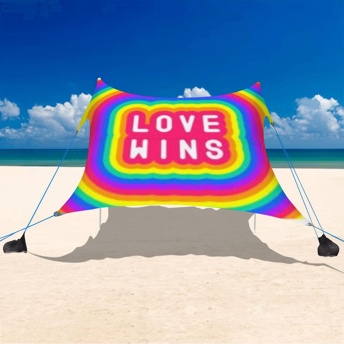 Love Wins Design Beach Canopy- Beach Tent