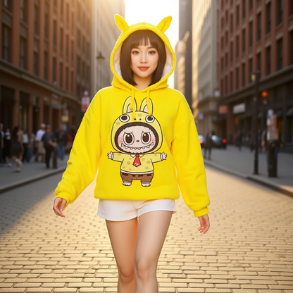 🧸Labubu SnugglePop™ Hoodie – Cute, Cozy & Ear-Resistible