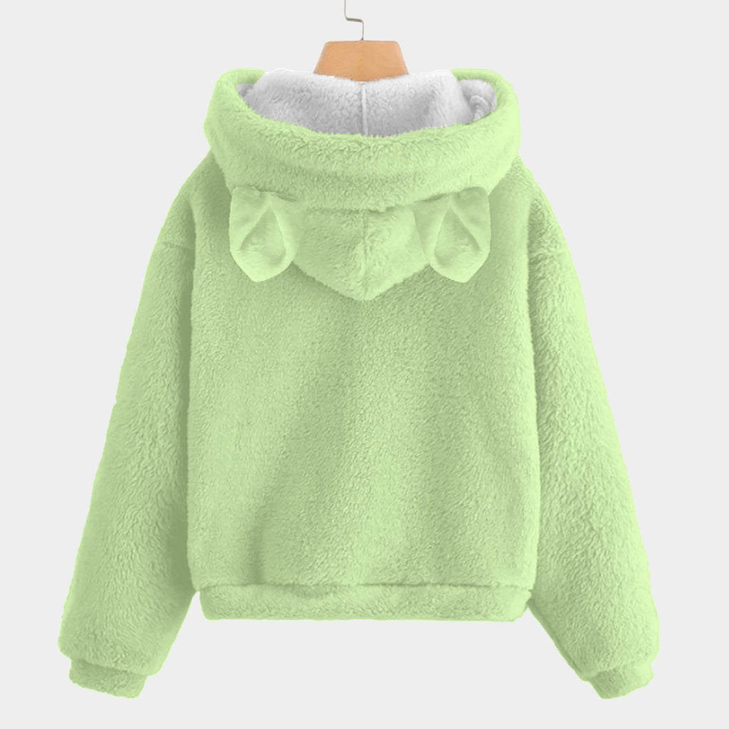 Labubu Christmas Bear-Ears Hoodie – Ultra-Soft Borg Fleece BOGO Special!
