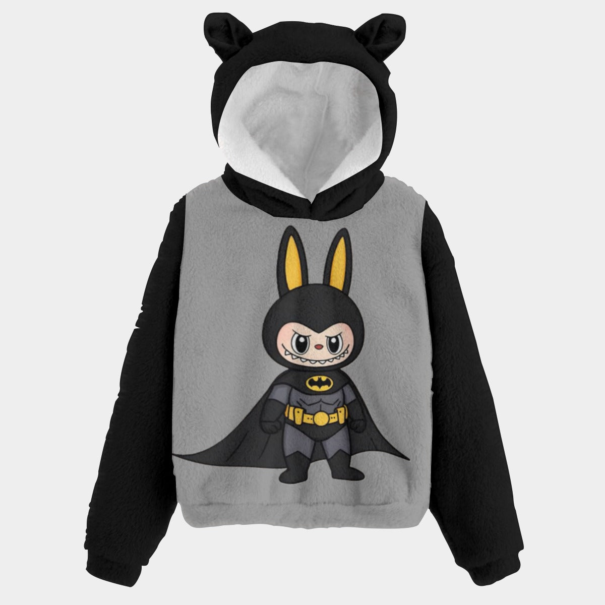 🦇Labubu BatSnug™ Hoodie – Fleece, Ears & Gotham Vibes - Hoodies w/Ears