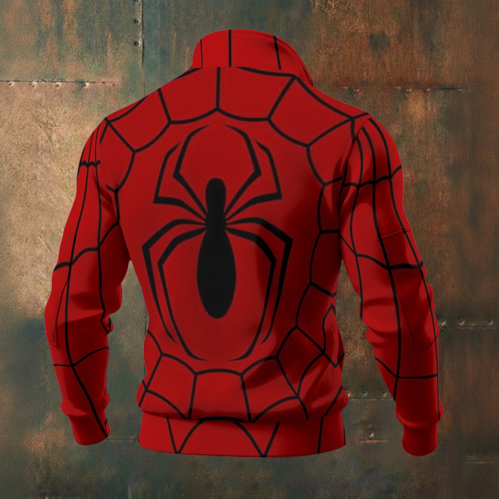 Exclusive SpiderMan Design Men's Thick Knit Fleece Jacket