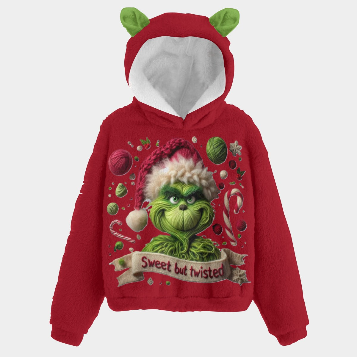 🎄Exclusive Limited Edition Kid’s Grinch Christmas Fleece Hoodie – Cute, Cozy & Holiday‑Ready