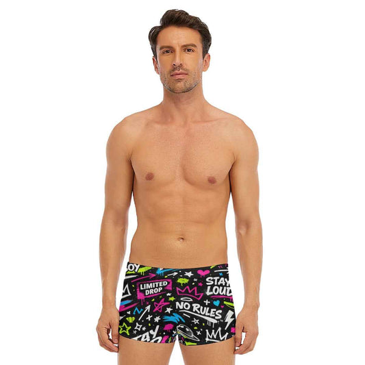Graffiti Style Men's Short Boxer Briefs