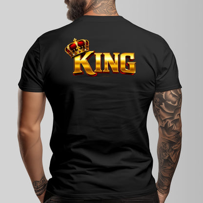 "KING" Unisex O-neck Short Sleeve T-shirt |Cotton