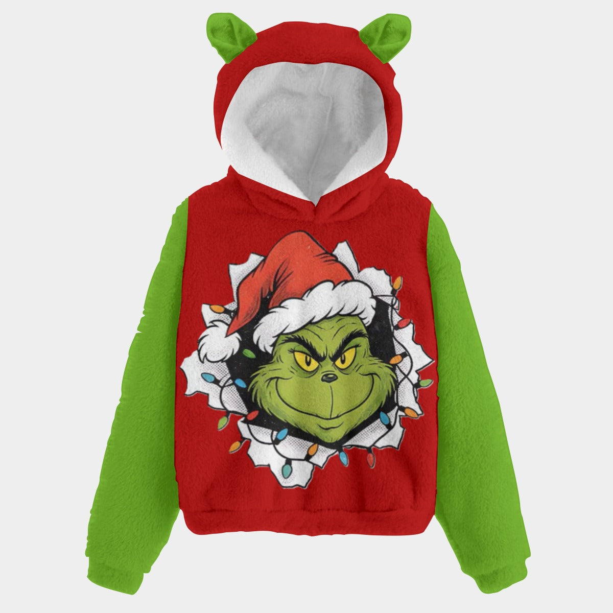 🎄Exclusive Limited Edition Kid’s Grinch Christmas Fleece Hoodie – Cute, Cozy & Holiday‑Ready