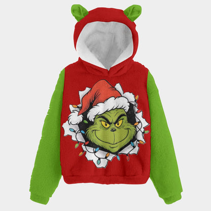 🎄Exclusive Limited Edition Kid’s Grinch Christmas Fleece Hoodie – Cute, Cozy & Holiday‑Ready