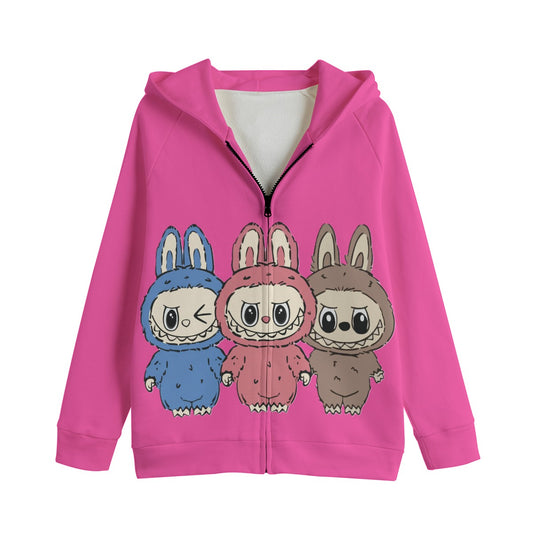 Exclusive Unisex Labubu Kid's Zip Sweatshirt Hoodie