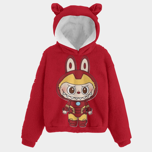 🧸Labubu Hero IronMan SnugglePop Hoodie – Cute, Cozy & Ear-Resistible