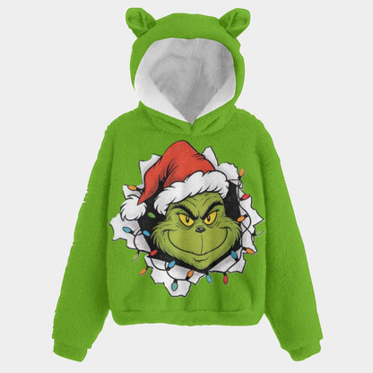 🎄Exclusive Limited Edition Kid’s Grinch Christmas Fleece Hoodie – Cute, Cozy & Holiday‑Ready