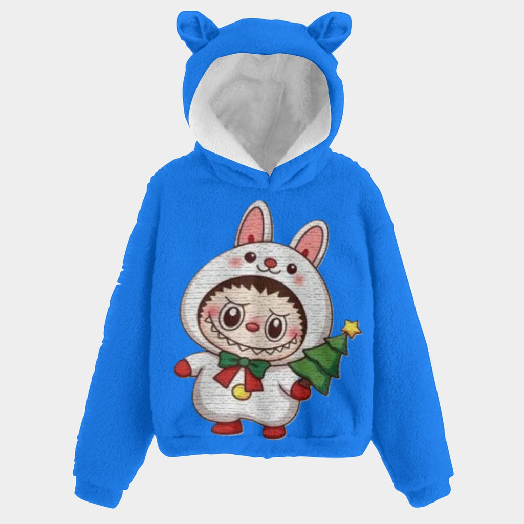 🐻✨Labubu Christmas Bear-Ears Hoodie – Ultra-Soft Borg Fleece BOGO Special!
