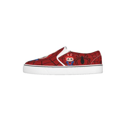 Spiderman Labubu Exclusive Designs Kid's Slip On Sneakers (Red) ONLY SOLD HERE!