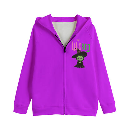 LABUBU WICKED HOODED SWEATER JACKETS - KIDS SWEATER JACKET
