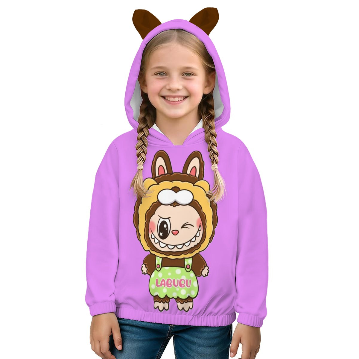 LABUBU HOODED SWEATSHIRT - KIDS SWEATSHIRT HOODIE