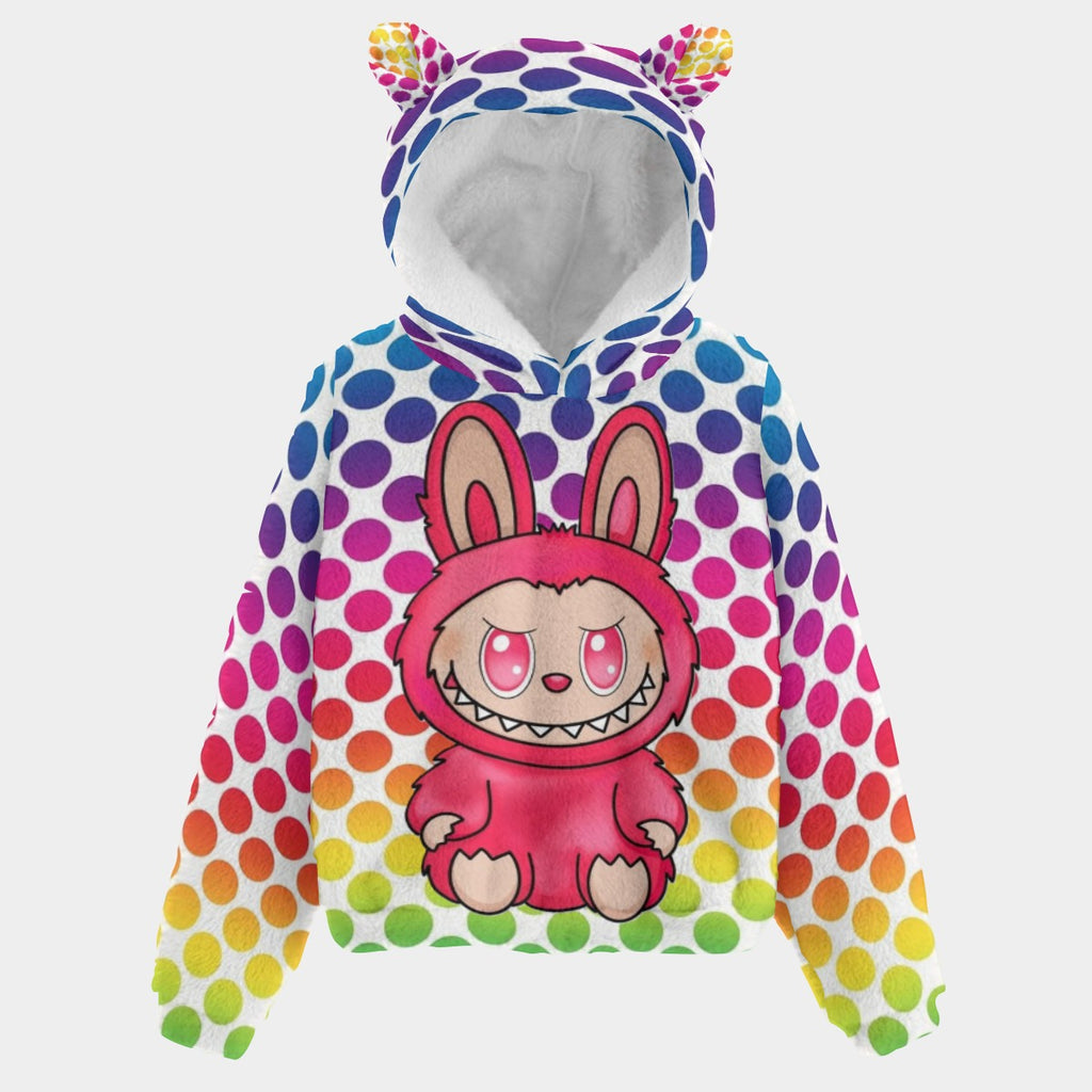 🐾Labubu DotSnug™ Hoodie – Fleece, Ears &amp; Full-On Cuteness