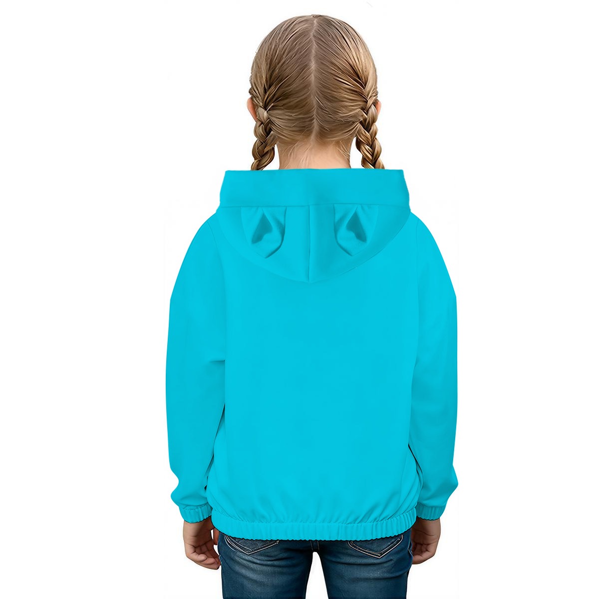 COOL BABY BLUE  Kid’s Borg  Sweatshirt With Ear