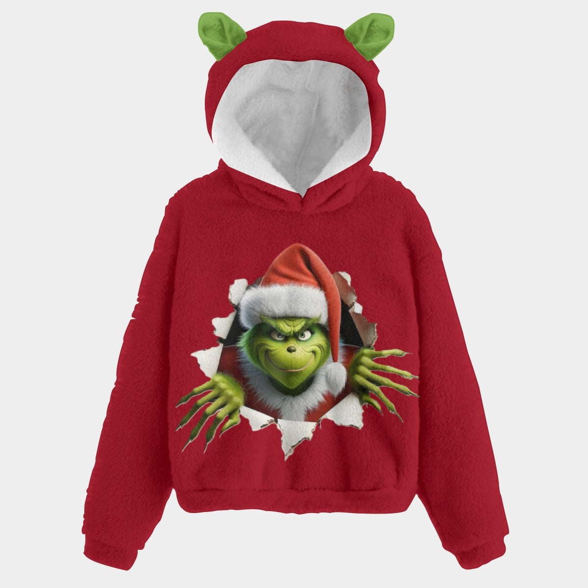 🎄Exclusive Limited Edition Kid’s Grinch Christmas Fleece Hoodie – Cute, Cozy & Holiday‑Ready