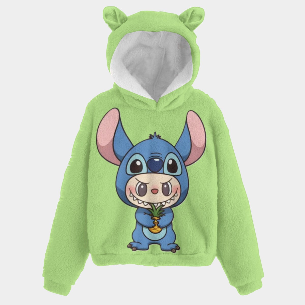 🧸Labubu Stitch SnugglePop™ Hoodie – Cute, Cozy & Ear-Resistible