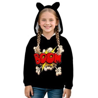 "BOOM"  HOODED SWEATSHIRT - KIDS SWEATSHIRT HOODIE