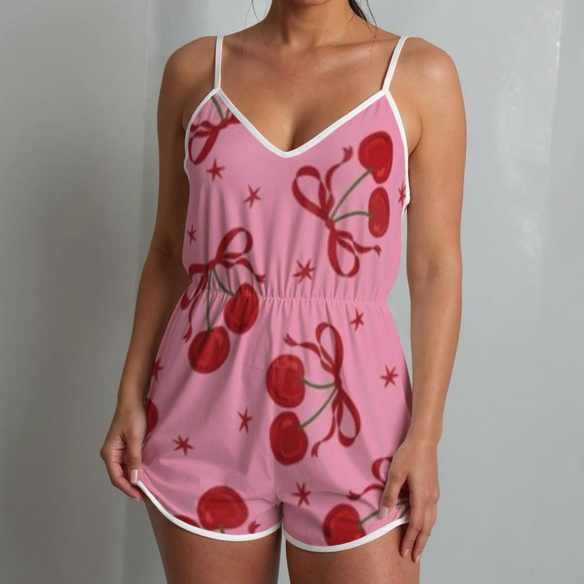 CHERRY! Woman's Short Romper Overall