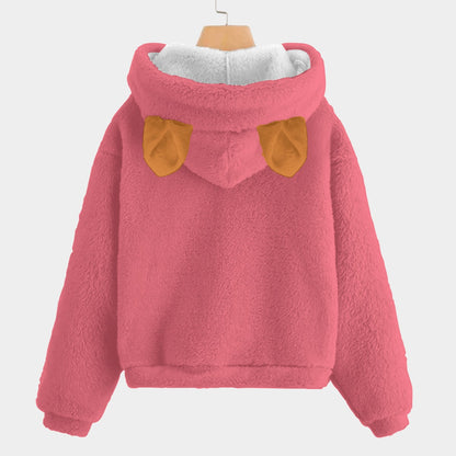 🧸Labubu TrioSnug™ – 3x the Ears, 3x the Cuteness LABABU TRIO KIDS FLEECE HOODIE W/EARS