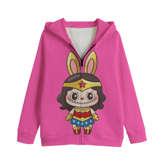 LABUBU HOODED SWEATER JACKETS - KIDS SWEATER JACKET