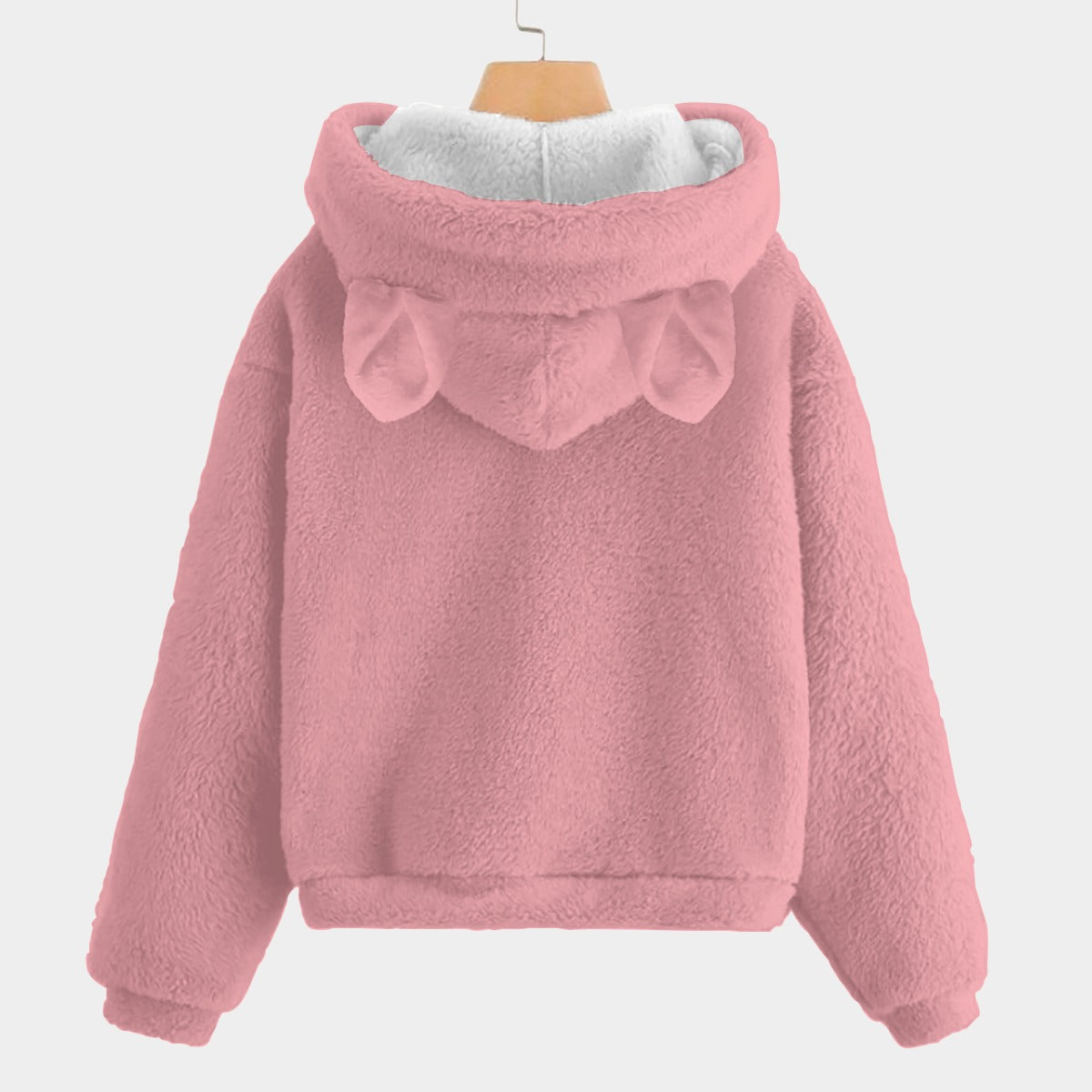 🧸 Labubu SnugglePop Hoodie – Cute, Cozy & Ear-Resistible Labubu Hoodie Ears Pink Sitting