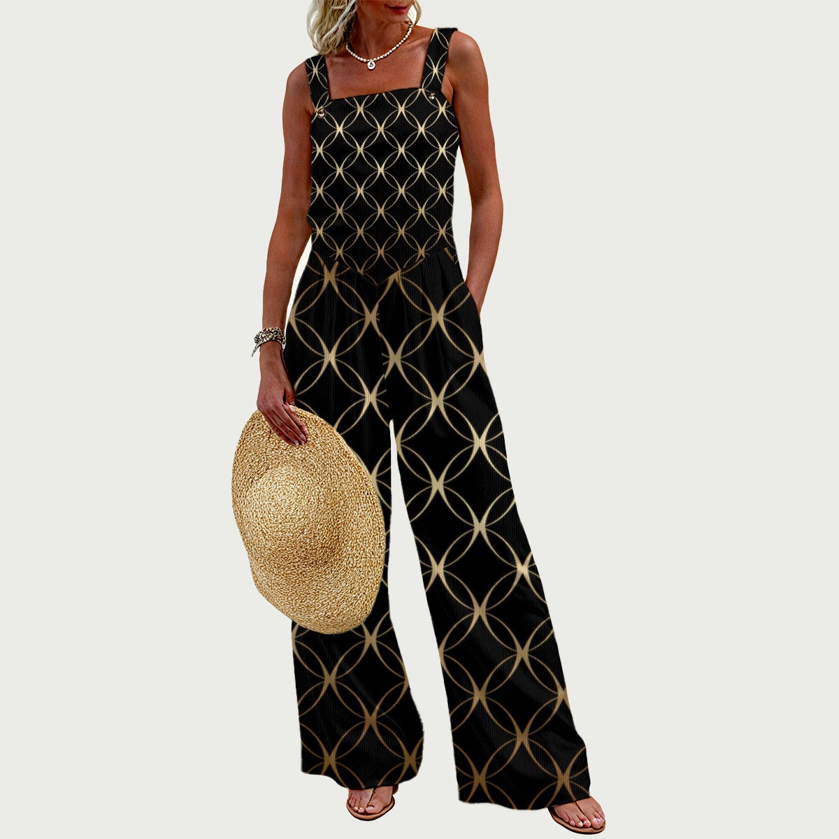 EXCLUSIVE DESIGNS-- Women's Wide-Leg Jumpsuit