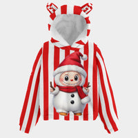 🐻✨Labubu Christmas Bear-Ears Hoodie – Ultra-Soft Borg Fleece