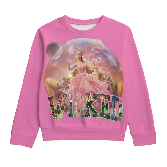 KID'S WICKED SWEATSHIRTS -“Glinda’s Bubble Magic Sweatshirt – Wickedly Cozy Cotton Comfort”