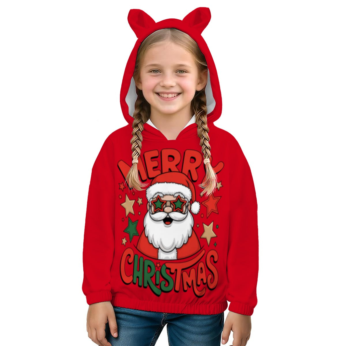 CHRISTMAS HOODED SWEATSHIRT - KIDS SWEATSHIRT HOODIE