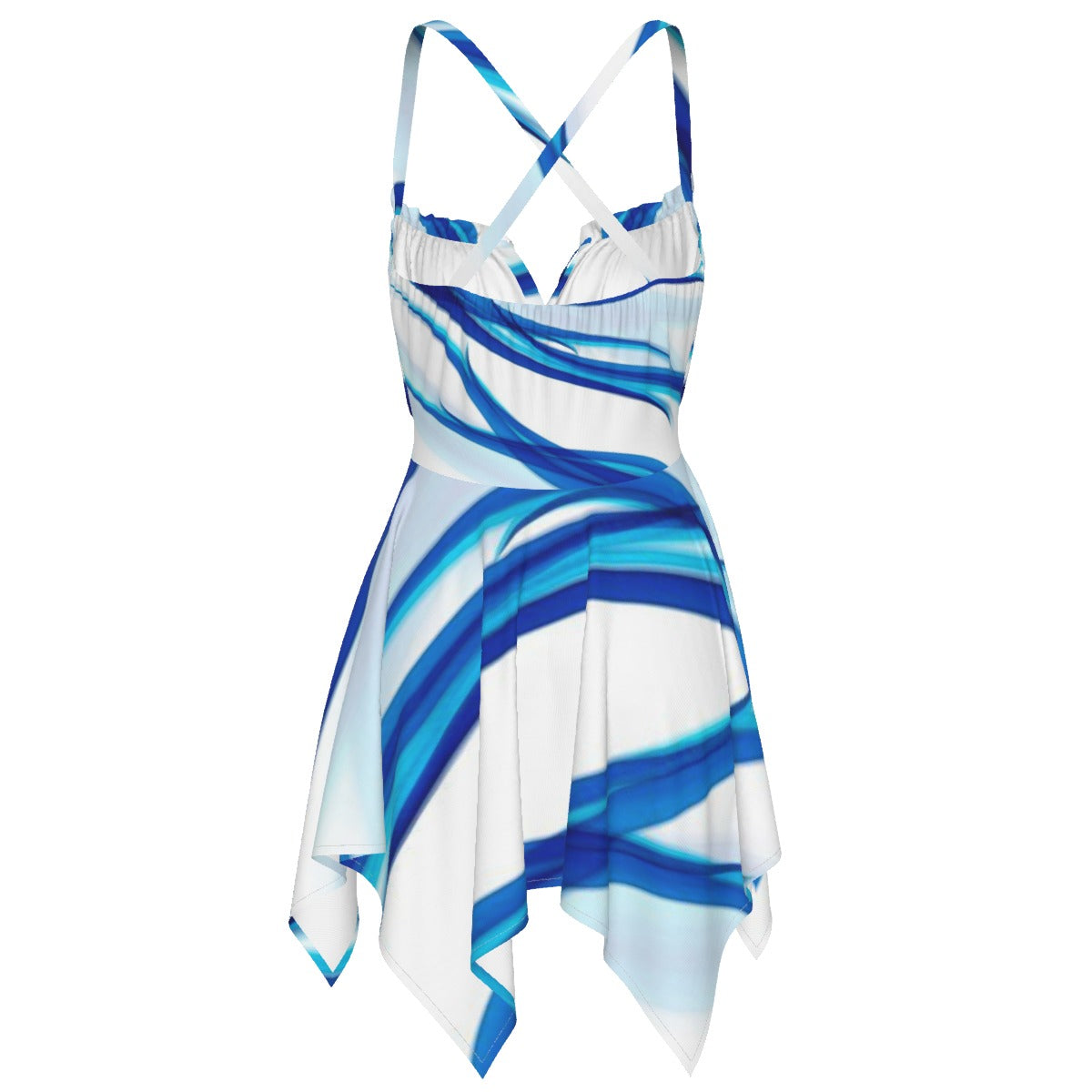 Exclusive Designs Women's Slip Dress (Blue Waves)