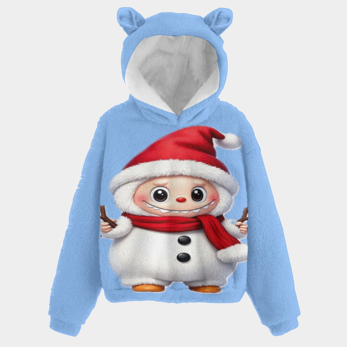 🐻✨Labubu Christmas Bear-Ears Hoodie – Ultra-Soft Borg Fleece BOGO Special!