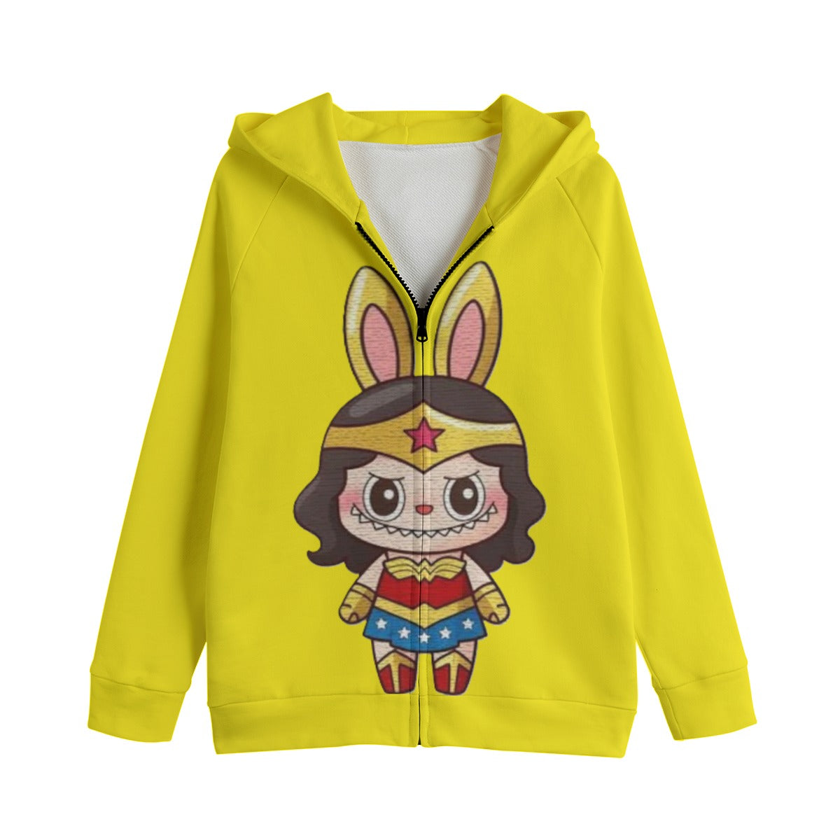LABUBU WONDER WOMAN HOODED SWEATER JACKETS - KIDS SWEATER JACKET