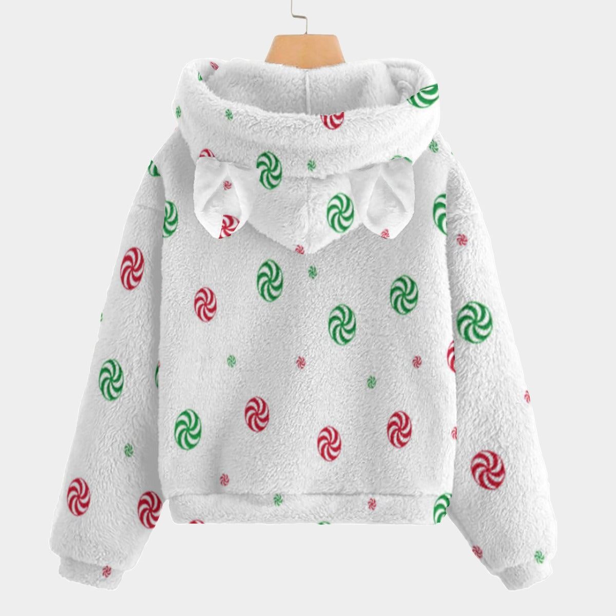 BOGO SALE! 🐻✨🎁Grinchmas™ Hoodie with Ears – Holiday Mischief, Gift in Hand! -Grinch Merry GrinchMas Multi Peppermints Hoodie WEars
