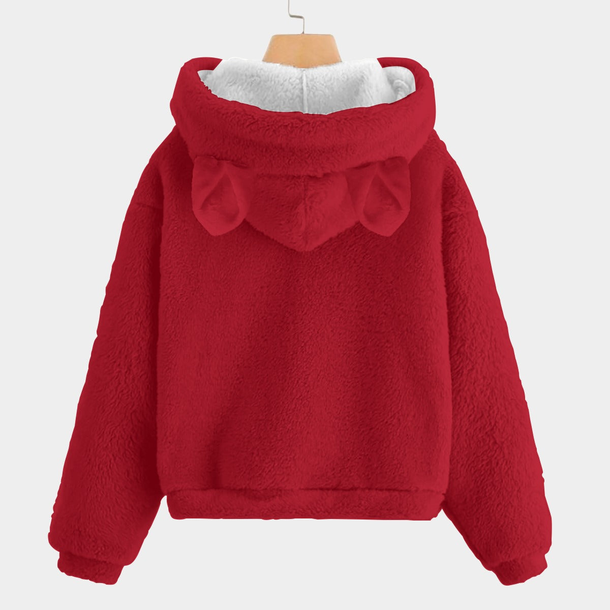 🐻✨Labubu Christmas Bear-Ears Hoodie – Ultra-Soft Borg Fleece