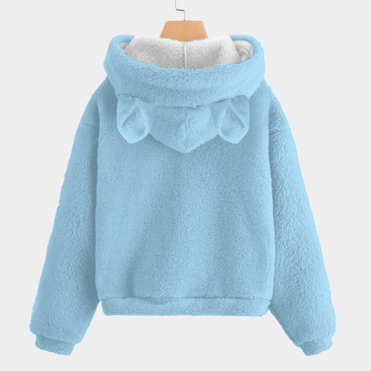 🐻✨Labubu Christmas Bear-Ears Hoodie – Ultra-Soft Borg Fleece