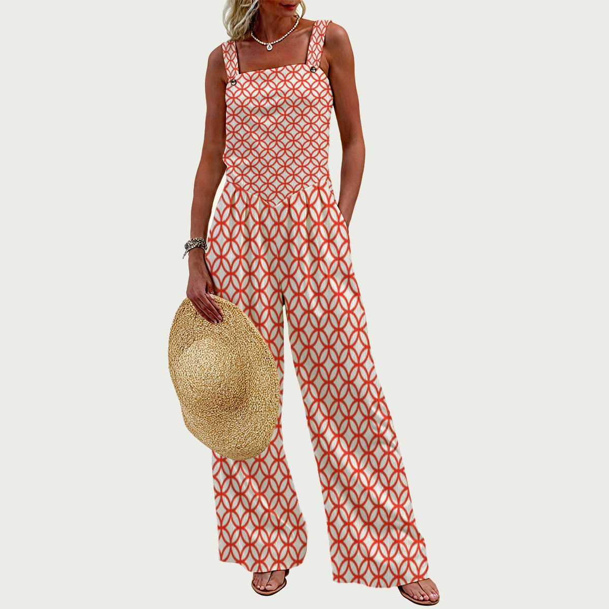 EXCLUSIVE DESIGNS-- Women's Wide-Leg Jumpsuit